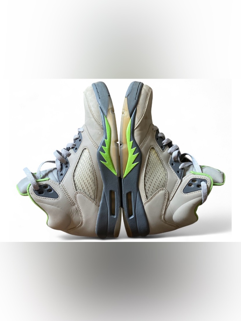 Air Jordan 5 Retro Green Thunder Sneakers Men Size 9